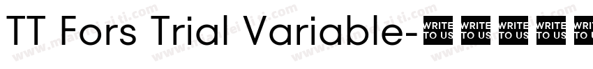 TT Fors Trial Variable字体转换